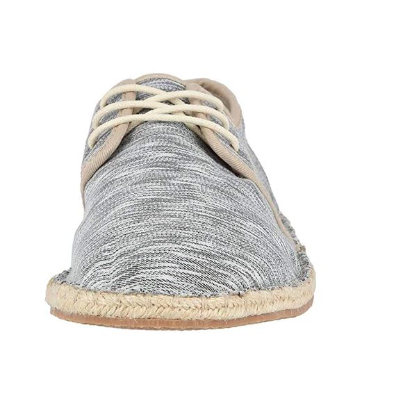 TOMS Diego Grey White Canvas Espadrilles Shoes - Picture 1 of 6
